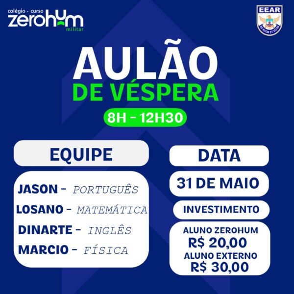 Aulão de Véspera: EEAr 2025/2